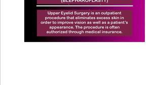 Upper Eyelid Surgery